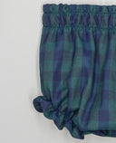 Cubrepañal de cuadros marino y verde