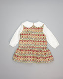 Vestido pichi de tejido tapicero con lazos delanteros