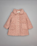 Bouclé coat with patch pockets and back pleat