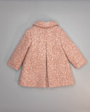 Bouclé coat with patch pockets and back pleat
