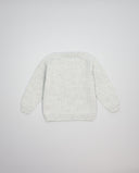 Jersey gris de lana merino con intarsia de perro