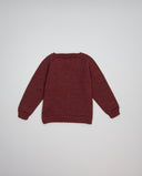 Jersey granate de lana merino con intarsia de zorrito