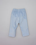 Blue corduroy boys trousers with welt pockets