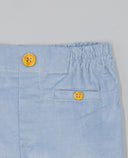 Blue corduroy boys trousers with welt pockets
