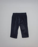 Navy corduroy boys trousers with welt pockets
