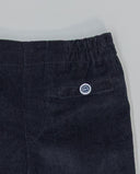 Pantalón niño azul marino de pana con bolsillos ojal