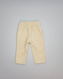 Pantalón niño beige de pana con bolsillos plastrón