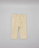 Pantalón niño beige de sarga algodón con bolsillos laterales