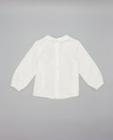 Camisa niño crudo con lorzas y botones de madera