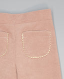 Pantalón rosa de pana con bolsillos plastrón y ondulina