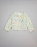 Chaqueta verde de tweed con botones dorados