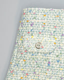 Short niña verde de tweed con carteritas y botones dorados