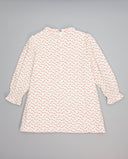 Vestido de micropana de cerezas con ondulina y volante en cuello