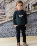 Pantalón de niño de pana con bolsillos y ajuste interior