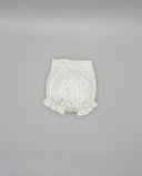 Baby bloomer with floral print and elastic waist