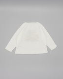 Baby cotton sweater with floral jacquard
