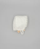 Baby gazar bonnet with satin bow