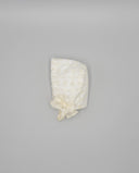 Baby embroidered bonnet with bow