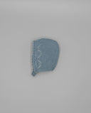 Baby cotton knit bonnet with openwork