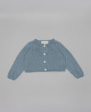 Baby cotton knit cardigan with openwork