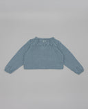 Baby cotton knit cardigan with openwork