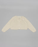 Baby cotton knit cardigan with openwork