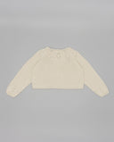 Baby cotton knit cardigan with openwork