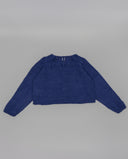 Baby cotton knit cardigan with openwork