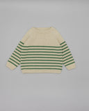 Stripe cotton and linen knit sweater