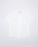 Seersucker shirt short sleeve mao collar