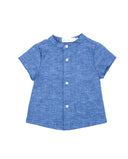 Slub shirt mao collar