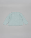 Cotton knit cardigan with eyelets