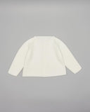 Cotton knit cardigan with eyelets