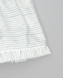 Striped shorts with ruffle hem