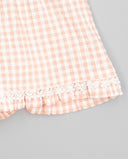 Gingham shorts with ruffle hem