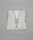 Quilted floral print vest