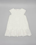 Embroidered batiste dress with short sleeves