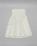 Leaf print organza dress