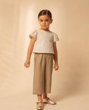 Embroidered blouse with cape sleeves and guipure trim