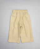 Lamé linen trousers with elasticated waist