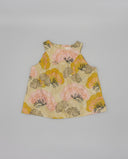 Large floral print blouse with inset shoulders