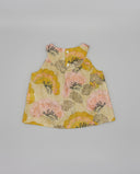 Large floral print blouse with inset shoulders