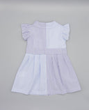 Two-tone seersucker dress