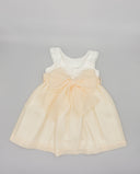 Gazar dress with contrast panels