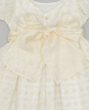 Vestido sedeta bordada con lazada