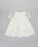 Tulle dress with floral appliqués