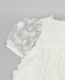 Vestido tul con apliques florales