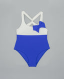Contrast swimsuit with bow