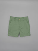 Linen shorts with welt pockets and adjustable waist