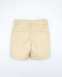 Tailored twill shorts with welt pockets and adjustable waist